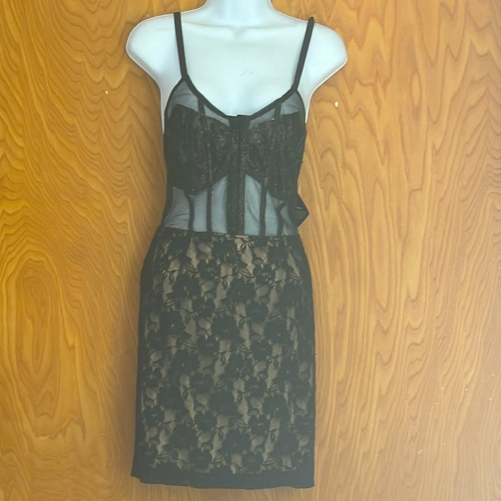 Nasty Gal little black lace bodycon dress